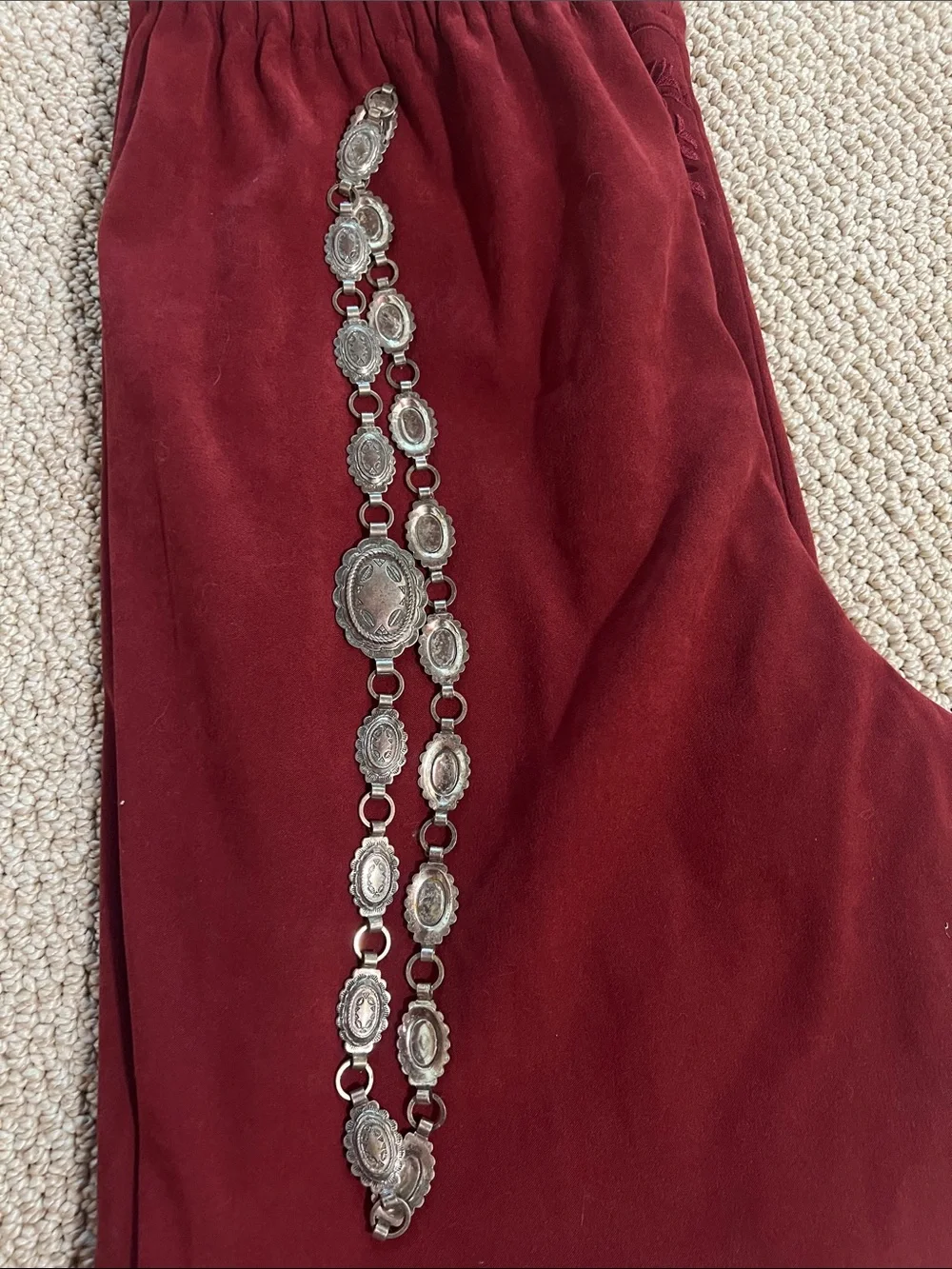Sterling-Tone Concho Link Belt